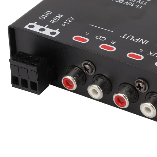 Miniatura 8 de Ecualizador gráfico de audio para automóvil de 7 bandas con filtro de paso bajo, entradas de alto nivel, salidas sub delanteras y traseras
