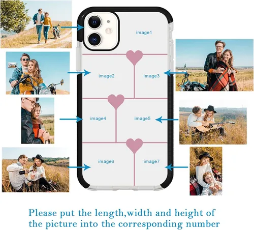 Miniatura 41 de Funda de teléfono personalizada para iPhone 11, diseño personalizado de fotos de collage de múltiples imágenes, resistente a los golpes, resistente