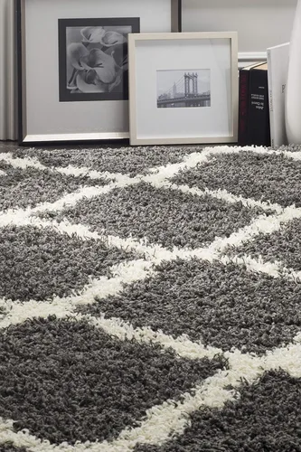 Miniatura 17 de Safavieh - Dallas Shag Collection SGD257A - Alfombra de área con diseño de enrejado de 10 x 14 pies