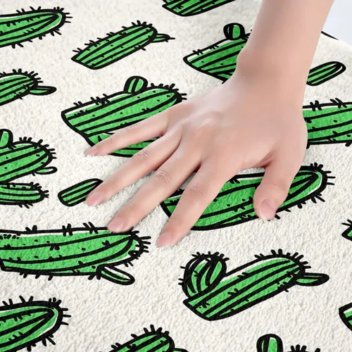 Miniatura 4 de Alfombras de baño de cactus para niños, 16 x 24 pulgadas, bohemias, suculentas, para decoración de baño, alfombras de baño botánicas para ducha