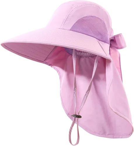 Miniatura 9 de Sombrero de mujer con protección UV, plegable, impermeable, de ala ancha, tipo cubo, con solapa para el cuello para verano, playa, pesca, senderismo