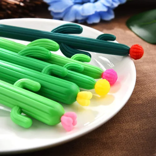 Miniatura 3 de Outus 30 juegos de bolígrafos de cactus con forma de cactus negro de 0.020 in de tinta de gel, bolígrafo de regalo de graduación para estudiantes