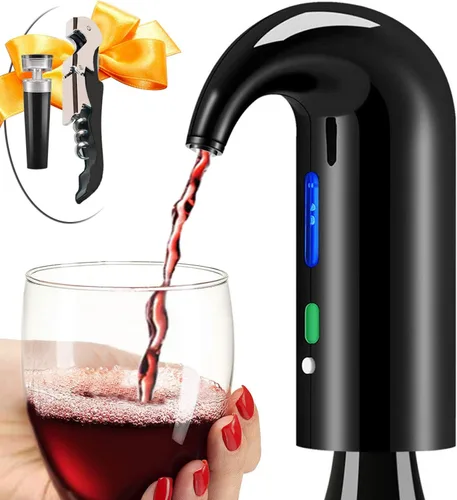 Miniatura 9 de Aireador eléctrico de vino, bomba dispensadora de vino, vertedor automático de vino, decantador de vino instantáneo, oxigenador de vino de un toque