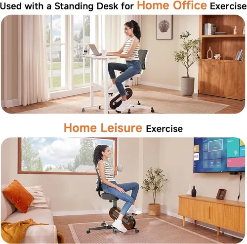 Miniatura 3 de Silla de fitness de oficina para bicicleta estática Negro