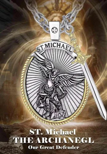 Miniatura 9 de CELESTIA Medallas de plata de ley 925 San MiguelSan CristóbalSan BenitoSan GabrielVirgen MaríaJesúsCaravacaMetatrónSello de los Siete Arcángeles