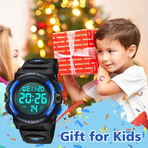 Miniatura 3 de Reloj analógico para niños reloj para niños de 6 a 15 años reloj digital para deportes al aire libre multifuncional con cronógrafo LED 50 M