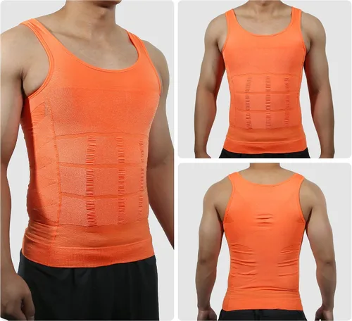 Miniatura 5 de VOCOSTE Ropa interior moldeadora de abdomen para hombre, faja elástica de nailon