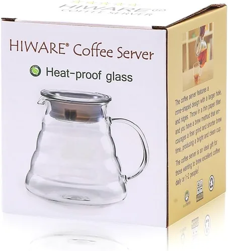 Miniatura 3 de Hiware Servidor de café de 20.3 fl oz, jarra de café de vidrio estándar, Cafetera, Transparente