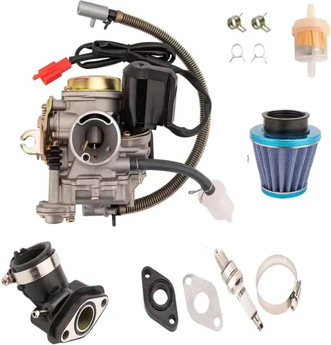 Carburador GY6 50CC 49CC 80C para ciclomotor scooter de 4 tiempos 139QMA 139QMB Taotao Kymco con kit de filtro de aire del colector de admisión