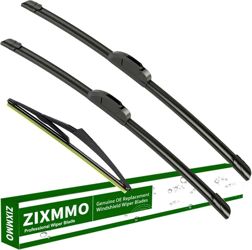 Miniatura 24 de Juego de 3 limpiaparabrisas de 24 + 17 pulgadas con limpiaparabrisas trasero de 12 pulgadas de repuesto para Toyota Rav4 2006-2012, calidad original