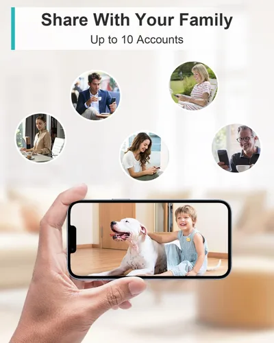Miniatura 7 de WUUK Cámara de seguridad para interiores de 4 MP, cámara WiFi para interiores, cámara para mascotas con detección de movimiento y humanos, visión
