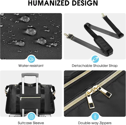 Miniatura 6 de WANDF For Spirit Airlines - Bolsa de viaje de 18 x 14 x 8 pulgadas, con aprobación por la TSA y bolsa de zapatos, bolsa de fin de semana, equipaje