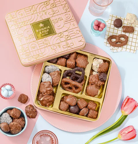 Miniatura 2 de Cesta de regalo de chocolate para mujeres, caja de regalo de dulces para mujer, set de regalo para Navidad, festividades, para ella, mamá, esposa
