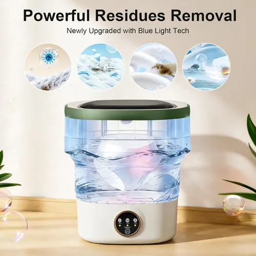 Miniatura 3 de Portable Washing Machine - 20L Mini Foldable Washer with Spin Basket, 3 Cleaning Modes & Deep Cleaning for Small Clothes, Collapsible Laundry for