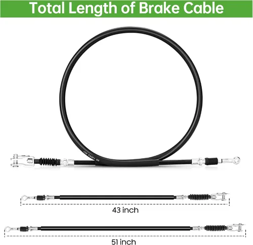 Miniatura 8 de 10L0L Juego de cables de freno de carrito de golf 2 piezas para Yamaha G8 G14 G16 G19 G20 G22 Gas y eléctrico Reemplaza el lado del pasajero OEM