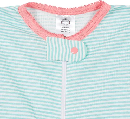 Miniatura 14 de Gerber Pijama con pies para bebés y niñas, paquete de 4