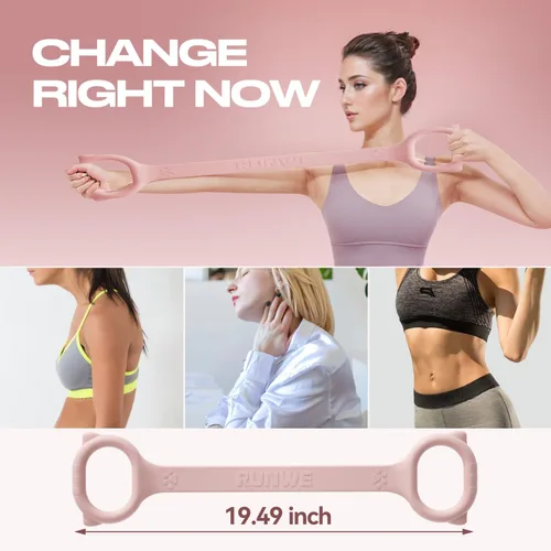 Miniatura 6 de Figure 8 Workout Resistance Band - 3 Elasticities Optional 20 30 40lb, Thicker Durable Arm Back Shoulder Exercise Elastic Rope Yoga Straps Pilates
