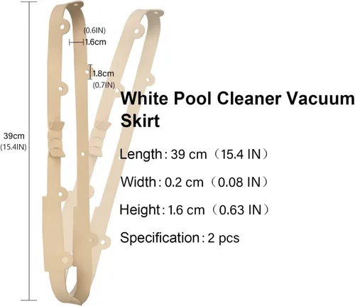Miniatura 4 de ATIE Faldón de aspiradora para limpiador de piscina compatible con Pentair Kreepy krauly Great White GW9500 y Dorado 360151 - Falda de aspiradora