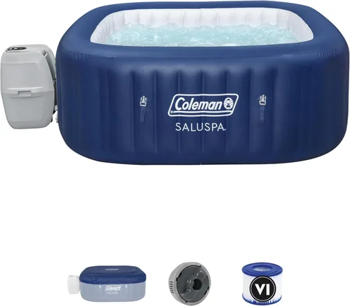 Miniatura 13 de Coleman Hawaii - Bañera de hidromasaje inflable para 4 a 6 personas, spa cuadrado de bajo consumo portátil al aire libre con 140 AirJets, 71 x 28