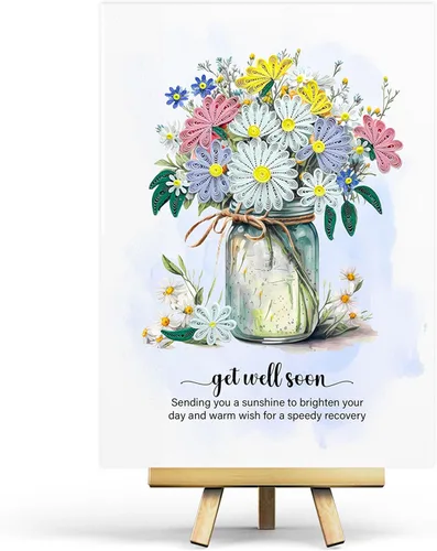 Miniatura 6 de Tarjeta de felicitación Get Well Soon, tarjeta de flores para recuperarse pronto, tarjeta de recuperación rápida, tarjeta de sentirse mejor, tarjeta