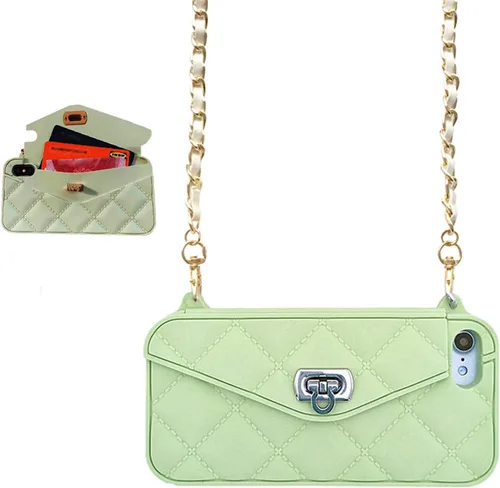 Miniatura 12 de UnnFiko - Funda tipo cartera compatible con iPhone XR, diseño elegante de bolsa de lujo, cartera abatible con funda para tarjetas, cubierta de Negro