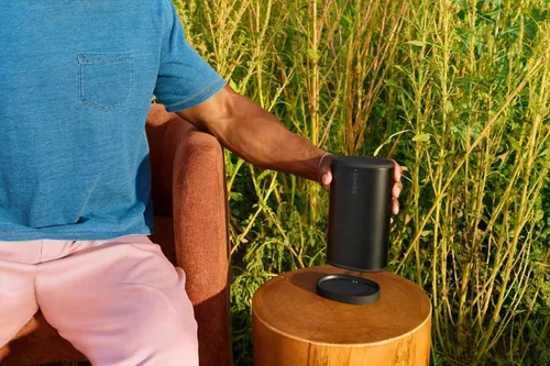 Miniatura 9 de Sonos Play - Altavoz Bluetooth portátil con WiFi, Alexa, batería de 24 horas, base de carga, color negro