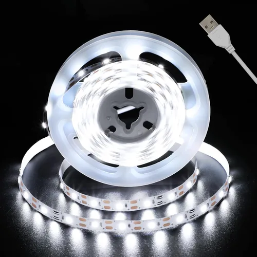 Miniatura 11 de echosari Tira de luces USB 5V, tira de luces de 9.8 pies con 180 luces LED 2835 SMD súper brillantes con autoadhesivo DIY para gabinetes, marcos