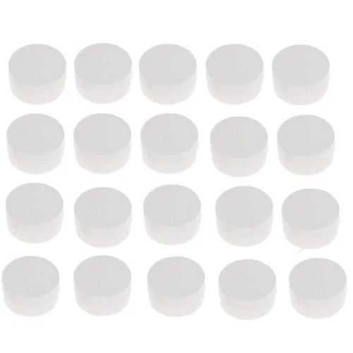 Caja de sonajero blanco, 20 unidades, sonajero de plástico, caja de anillo de reparación, accesorios de sonajero (0.787 in) sonajeros y anillos de