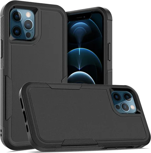 Miniatura 8 de MDCN Funda para iPhone 12 / iPhone 12 PRO: funda protectora de doble capa resistente para teléfono celular, a prueba de golpes, resistente