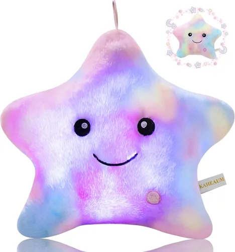 Miniatura 9 de Lindos rellenos de almohada brillantes de animales de peluche de estrellas para niños, regalo del día del niño, hijo, hija, niñas, niños, almohadas