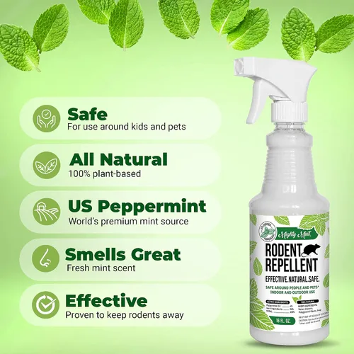 Miniatura 3 de Spray repelente de roedores y concentrado de aceite de menta, hace 1 galón