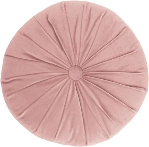 Miniatura 13 de MOJUN Almohada redonda de terciopelo de color liso, almohada de piso de calabaza, decoración del hogar, cojín redondo plisado para sofá, silla, cama