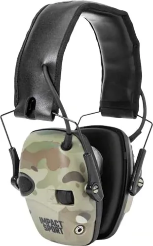 Howard Leight by Honeywell, Impact Sport R-02526 - Orejera electrónica para tiro con amplificación de sonido, color camuflaje (MultiCam)