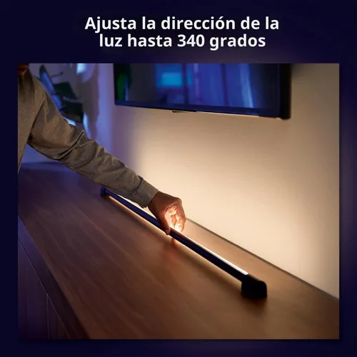 Miniatura 6 de Philips Hue - Tubo de luz LED inteligente grande, negro - Luz LED de cambio de color blanco y ambiente - 1 paquete - Sincronización con TV, música