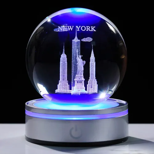 Miniatura 21 de Movdyka Bola de cristal 3D de colibrí, regalos para mujeres y hombres, adorno de colibrí de vidrio, figura de animales, decoración del hogar