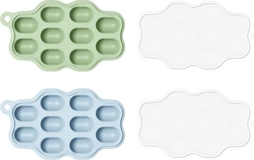 Miniatura 9 de Comedero de frutas de silicona para bebés con bandeja para congelador, mordedores para bebés, moldes para paletas de leche materna para aliviar