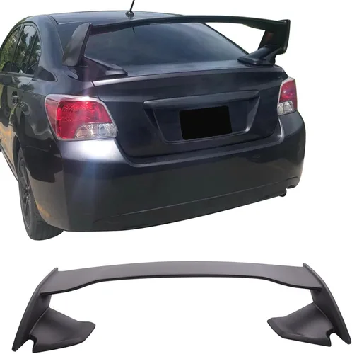 Miniatura 10 de Alerón de maletero prepintado compatible con Subaru Impreza WRX 2008-2014, estilo STI #61F C1F Verde gris metálico/Verde sabio metálico ABS alerón