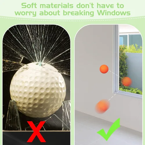 Miniatura 4 de Paquete de 120 pelotas de práctica de golf de espuma a granel, pelotas de golf de espuma para práctica de golf, sensación realista y pelotas