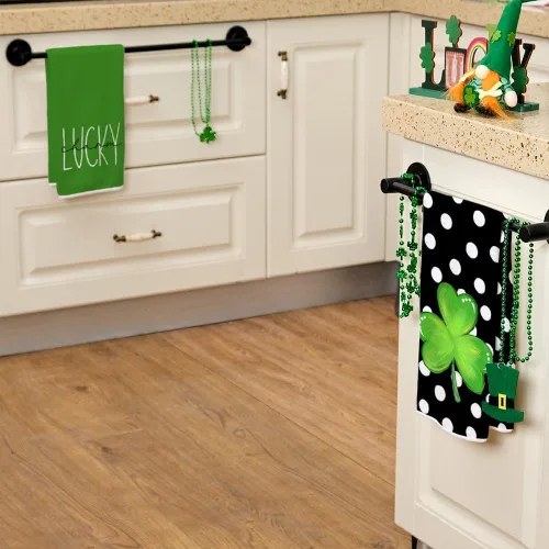 Miniatura 4 de ARKENY Juego de 2 toallas de cocina con lunares blancos para decoración del hogar, paño de secado de barra ultra absorbente para decoración