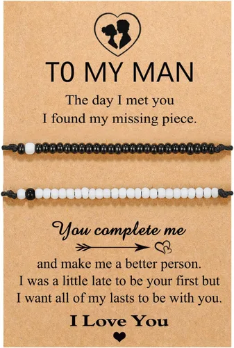 Miniatura 9 de UNGENT THEM Pinky Promise - Pulsera a juego para parejas, alma gemela, hombre, relación a distancia, regalos para mujeres, hombres, él, ella