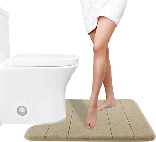 Miniatura 117 de Yimobra Tapete de baño de espuma viscoelástica, súper suave, absorbente, antideslizante, de secado rápido, lavable a máquina, tapete para bañera