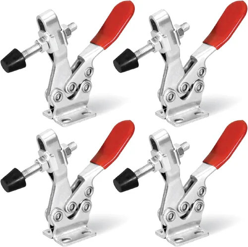 Miniatura 10 de POWERTEC Abrazadera de palanca grande de 6 pulgadas con tuercas y arandelas, pie de abrazadera de gran tamaño compatible con abrazaderas de palanca