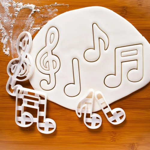 Miniatura 2 de Juego de 4 cortadores de galletas de notas musicales, 4 piezas - Bakerlogy