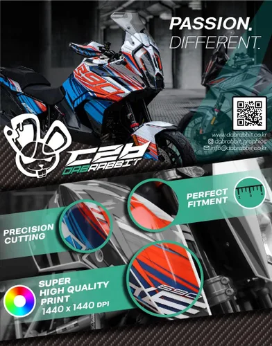 Miniatura 4 de Nuevo Kit gráfico para DUCATI Multistrada V4 S Kit gráfico completo (RL-R) (GLOSSY)