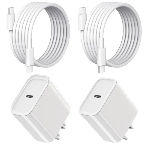 Miniatura 9 de Cargador de iPhone de carga rápida para iPhone 14, paquete de 2 bloques de pared USB C con enchufe de cargador y cable de carga USB C a Lightning