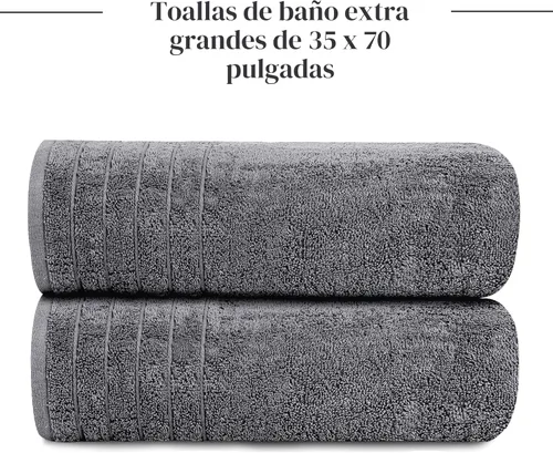 Miniatura 4 de Tens Towels – Juego de toallas de 13.27 oz/yd² (450g/m²), paquete de 2 unidades, paquete de 4 unidades, paquete de 6 unidades, paquete de 8 Gris