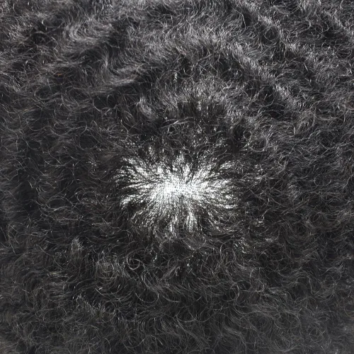 Miniatura 5 de Pelucas afro rizadas para hombre, con encaje francés, de 10 x 8 pulgadas, completamente transparente, de repuesto, sistema de cabello humano rizado