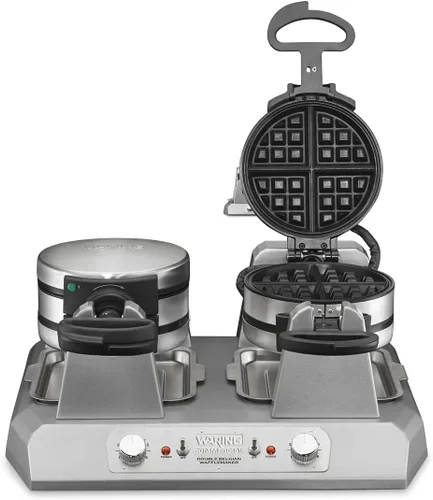 Miniatura 11 de Waring Commercial WW180X waflera belga simple de resistencia alta, placas antiadherentes recubiertas, produce 25 waffles por hora, 120V, 1200W