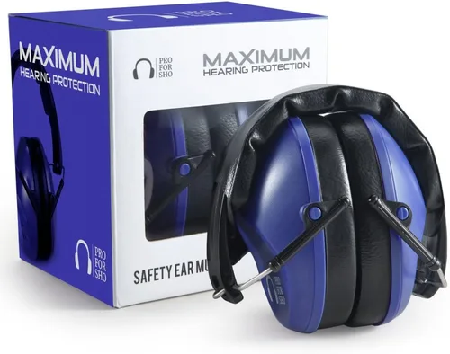 Miniatura 13 de Pro For Sho 34dB NRR - Orejeras de protección auditiva, NRR más alta en diseño compacto, protección auditiva para disparar, cortar y trabajar