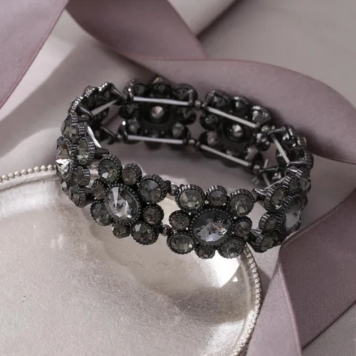 Miniatura 3 de EVER FAITH Round Austrian Crystal Vintage Style Elastic Stretch Bracelet